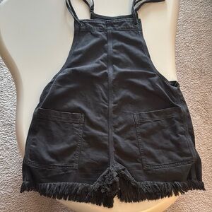 Aerie Charcoal Gray Overalls